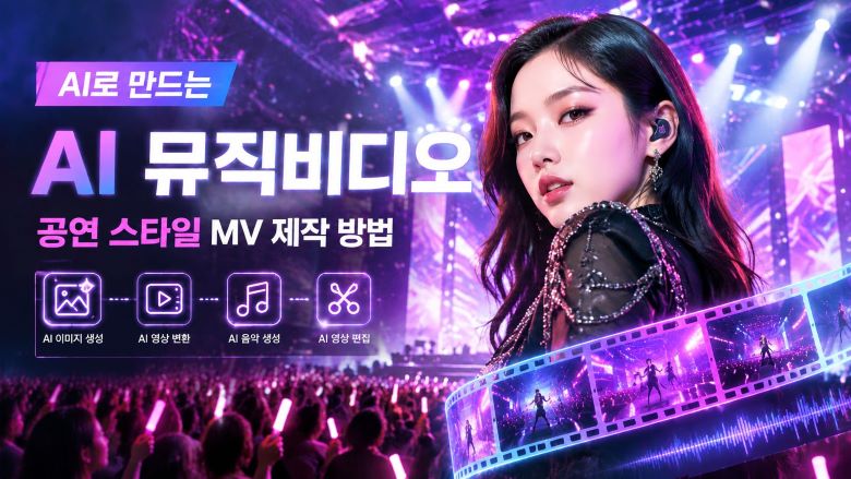 AI 영상으로 제작한 K-POP 공연 스타일 뮤직비디오와 AI 영상 제작 과정