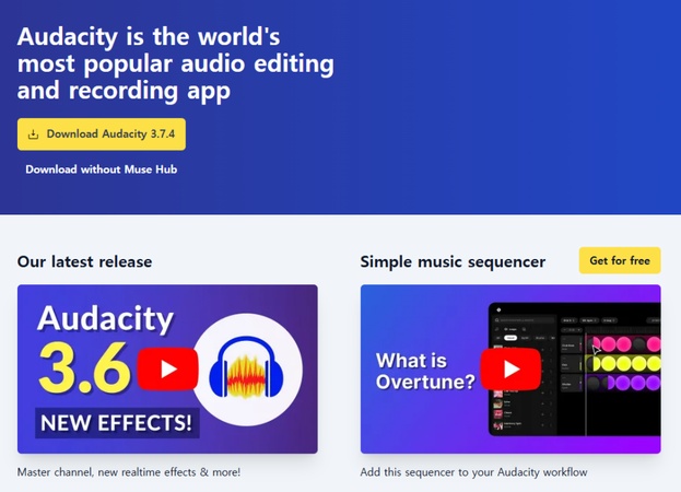 MR 제거 프로그램-Audacity
