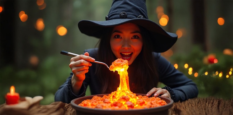 AI ASMR 용암 먹방
