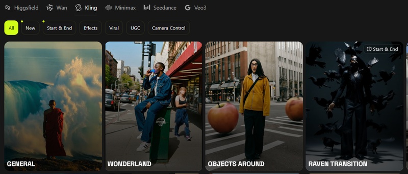 Higgsfield AI 텍스트 영상 만드는 방법 3