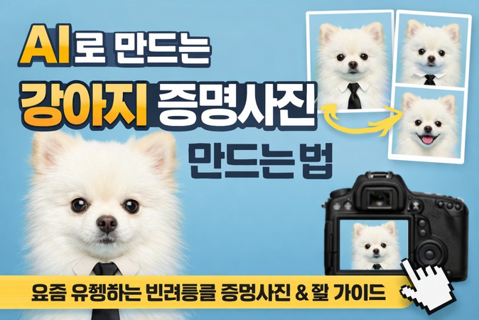 강아지 증명사진