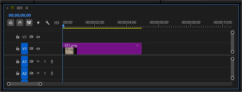 プレミアプロで静止画を入れる方法 3