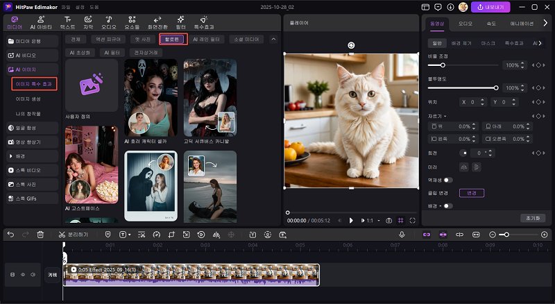 핼러윈 얼굴 바꾸기 효과