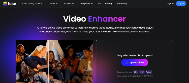 저화질 영상 고화질 변환 사이트-Fotor