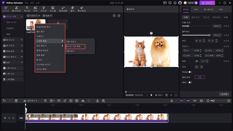 텍스트 기반 편집 AI 도구